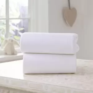 Image of Clair De Lune Fitted Sheet Twin Pack Cot White