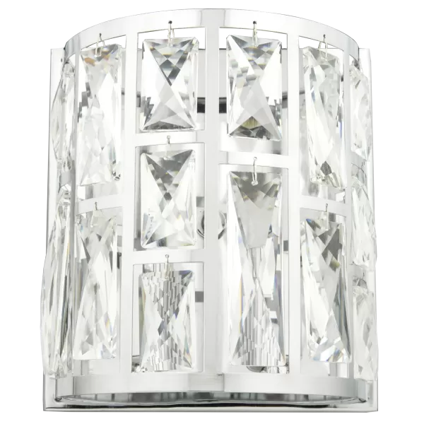 Image of Kyivii 2 Light Wall Lamp Silver, E14