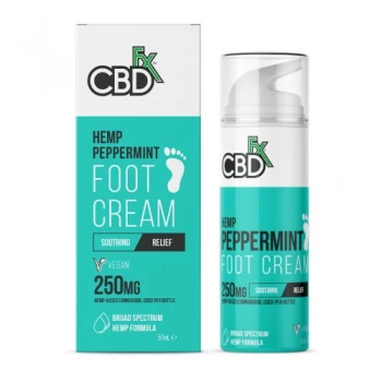 image of CBDfx Hemp Foot Cream Peppermint 250mg CBD 50mL