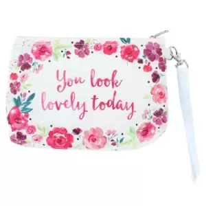 Image of Something Different Floral Fusion Lovely Pouch Bag (One Size) (White)