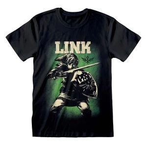 image of The Legend Of Zelda - Hero Of Hyrule Unisex Large T-Shirt - Black