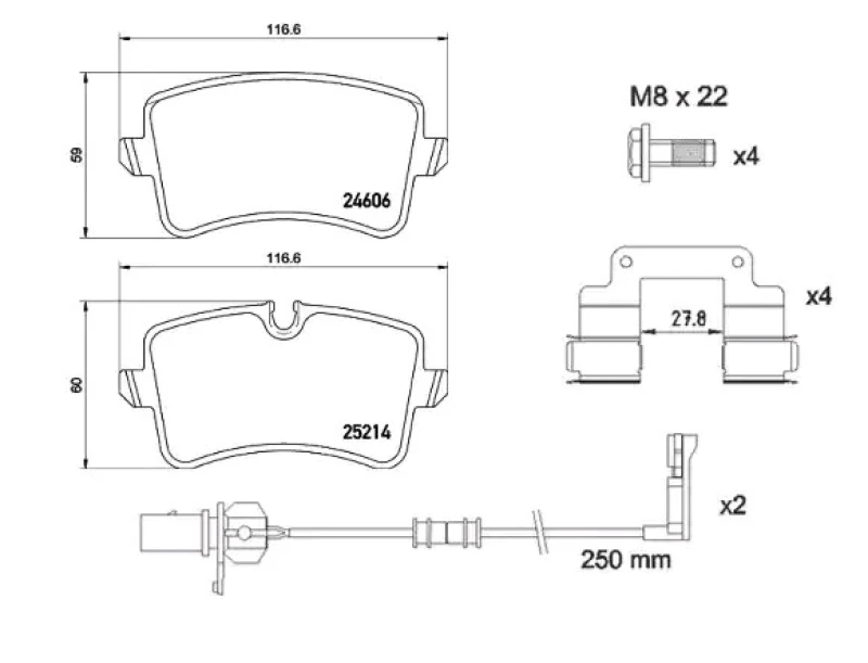 Image of BREMBO Brake pad set BREMBO P 85 157