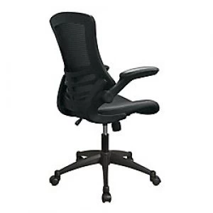 Image of Nautilus Designs Ltd. Executive Medium Back Mesh Chair with AIRFLOW Fabric on the Seat Red