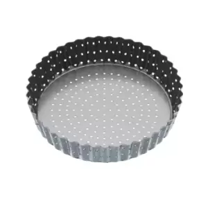 Image of MasterClass Crusty Bake Fluted Round Flan Quiche Tin 18cm Black