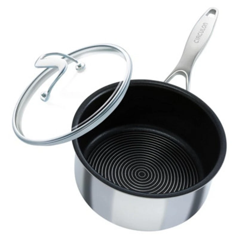 Image of Circulon Clad Series Non Stick Saucepan With Lid 16Cm / 1.4L - Silver