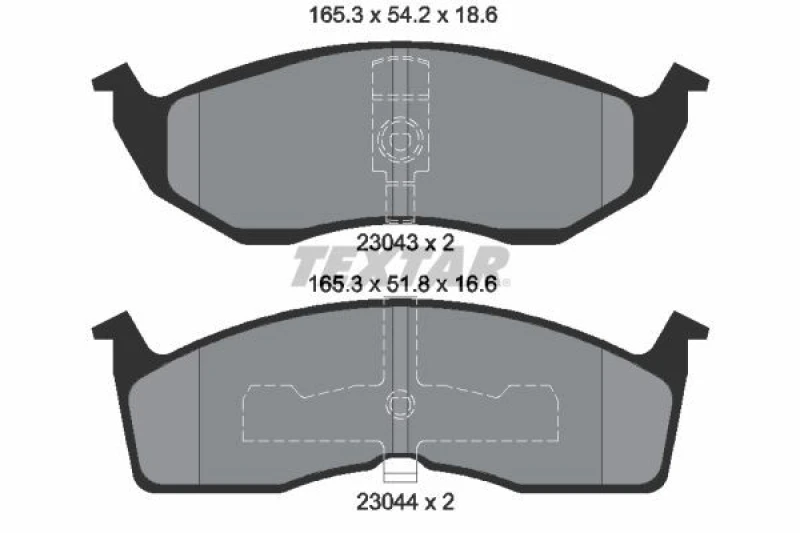 Image of Brake pad set TEXTAR 2304301