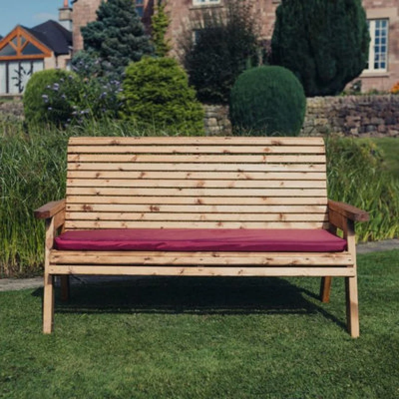 Image of Churnet Valley Garden Furniture Ltd Waterproof Triple Cushion Only - L42 X W150 X H6cm - Assembled - Wine