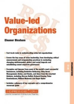 Image of Value-Led Organizations by Eleanor Bloxham Book