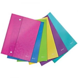 Image of Leitz WOW Document Wallets A4 Assorted Recyclable PP 200 Micron Pack of 6