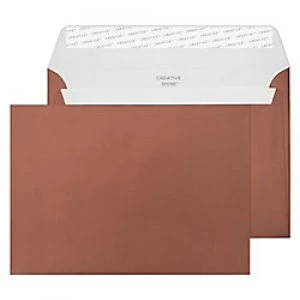 Image of Creative Metallic Coloured Envelopes C5 Peel & Seal 162 x 229mm Plain 130 gsm Metallic Bronze Pack of 500
