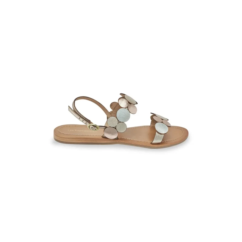 Image of LES TROPEZIENNES PAR M.BELARBI Hollydot Leather Sandals Pastel Multicolour Women 36 (3.5);37 (4);38 (5);39 (5.5 to 6);40 (6.5);41 (7)