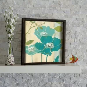 Image of KZM430 Brown Green Beige Mint Decorative Framed MDF Painting