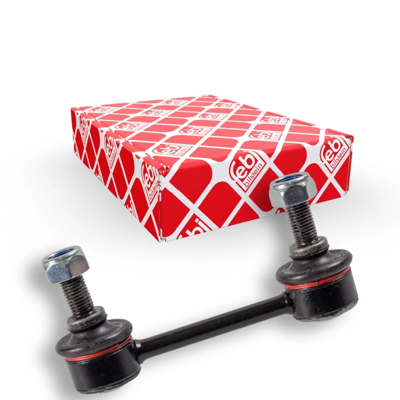 Image of FEBI BILSTEIN 28159 Anti-roll bar link OE Turbo NEW, Front Axle Left, with nuts Steel Link Stabiliser (3229)