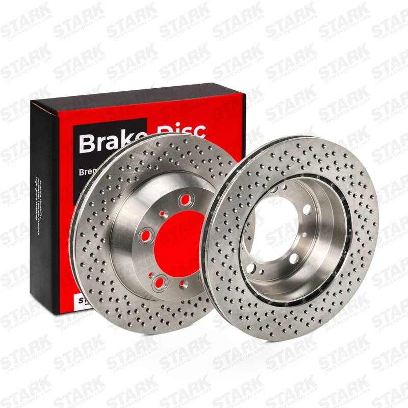 Image of STARK SKBD-0022016 Brake disc Rear Axle, Vented, Cast Iron, Uncoated, Untreated, without bolts/screws Cast Iron Brake Disc (82)