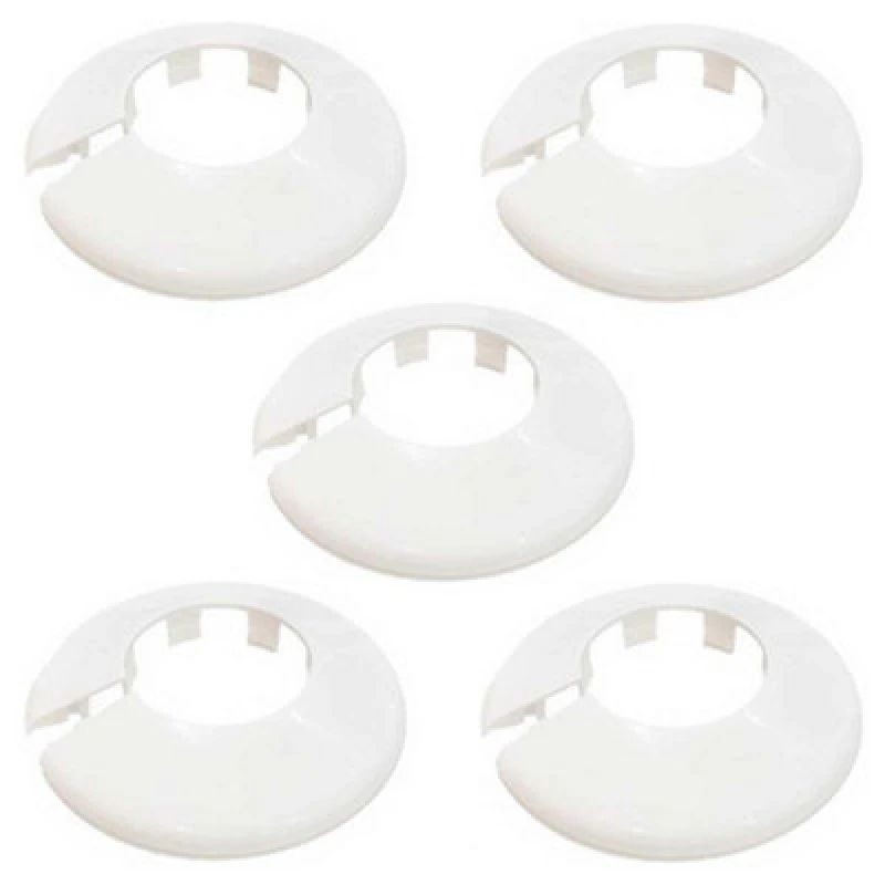Image of Pc42 Talon Waste Pipe Collars Covers 42mm White 5 Pack