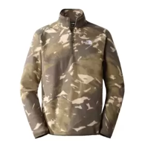 Image of The North Face 100 Glacier quarter Zip Fleece Top - Green