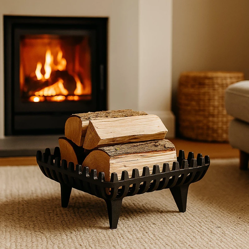 Image of Lassic Fire Vida Cast Iron Log Basket Small Black unisex Small