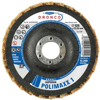 image of 125X22.23MM Polimaxx 3 Flap Disc Conical - Dronco