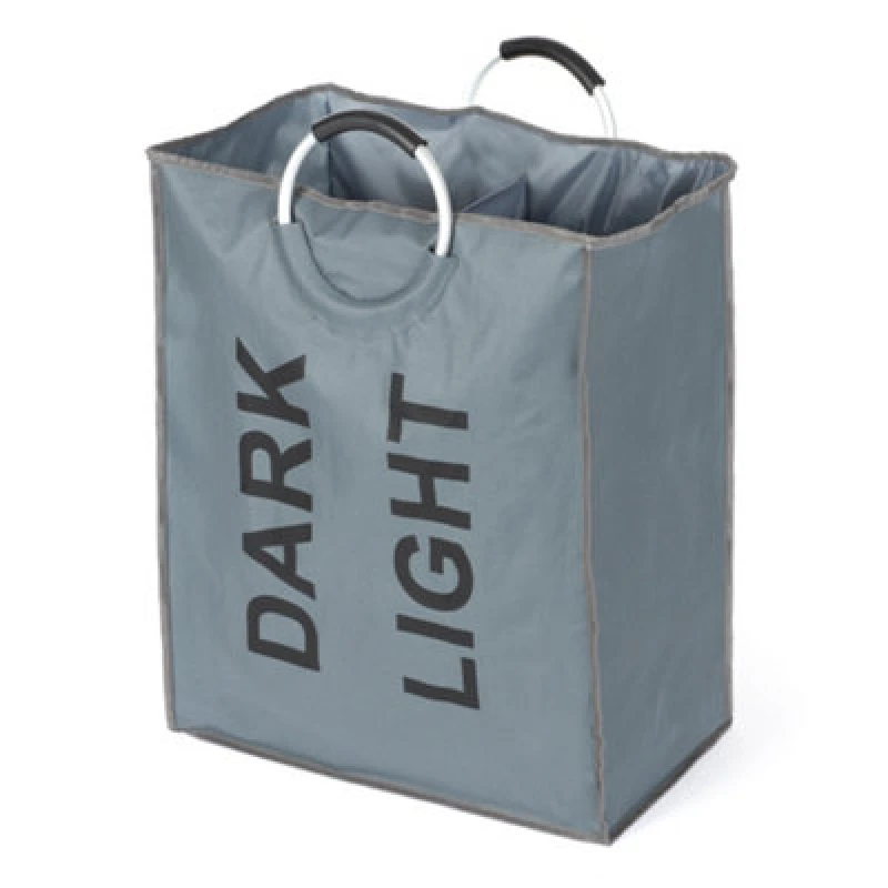 Image of LIVIVO 2 Section Collapsible Washing Laundry Bag - Large Grey unisex