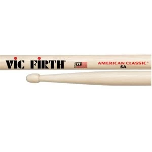 Image of Vic Firth 5a American Hickory Wood Tip Drumsticks