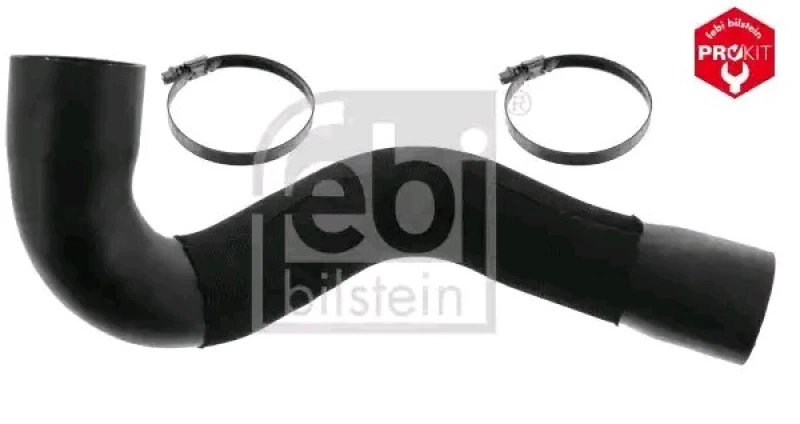 Image of FEBI BILSTEIN 49147 Radiator Hose OE Turbo NEW, EPDM (ethylene propylene diene Monomer (M-class) rubber), with clamps EPDM (ethylene propylene diene M