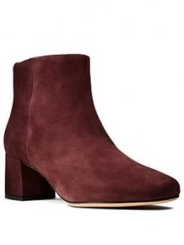Image of Clarks Sheer Flora Ankle Boot - Burgundy