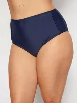 Image of Yours Clothing Control Bikini Brief With Piping Navy, Blue, Size 18, Women
