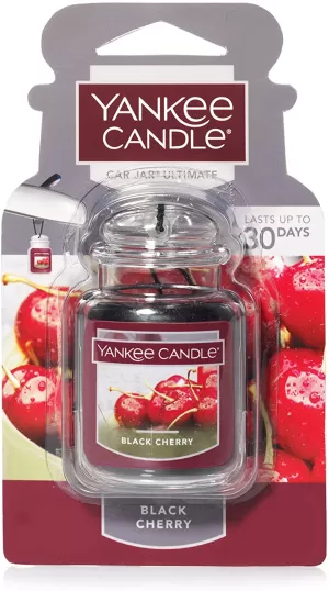 Image of Black Cherry (Pack Of 6) Yankee Candle Ultimate Car Jar Air Freshener