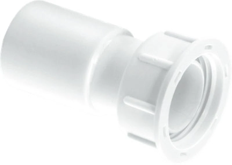 Image of McAlpine R6A 3/4" Straight Female Overflow Coupling with loose nut White
