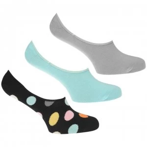 image of Happy Socks 3 Pack Trainer Liners - 9001