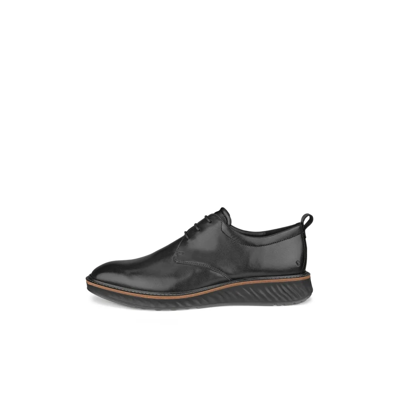 Image of Ecco ST 1 Hybrid 836404 Leather Mens Lace Up Shoes - Black - Size:UK 7.5
