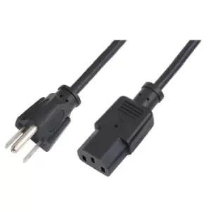 Image of LogiLink NEMA5-15P - IEC 60320-1 (C13), 1.8m Black C13 coupler