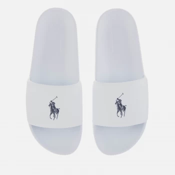 Image of Polo Ralph Lauren Mens Cayson Slide Sandals - White/Navy - UK 10