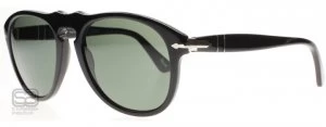 image of Persol PO0649 Sunglasses Black Gloss 95/31 54mm