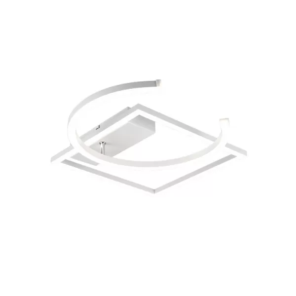 image of Pivot Modern LED Semi Flush Light White Matt 4000K