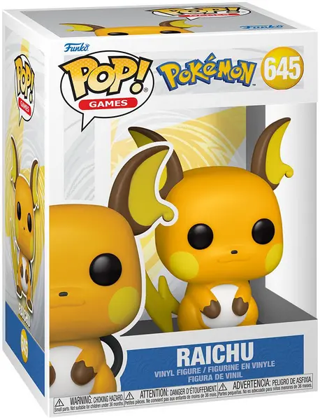 image of Pokemon Raichu vinyl figurine no. 645 Funko Pop! multicolor