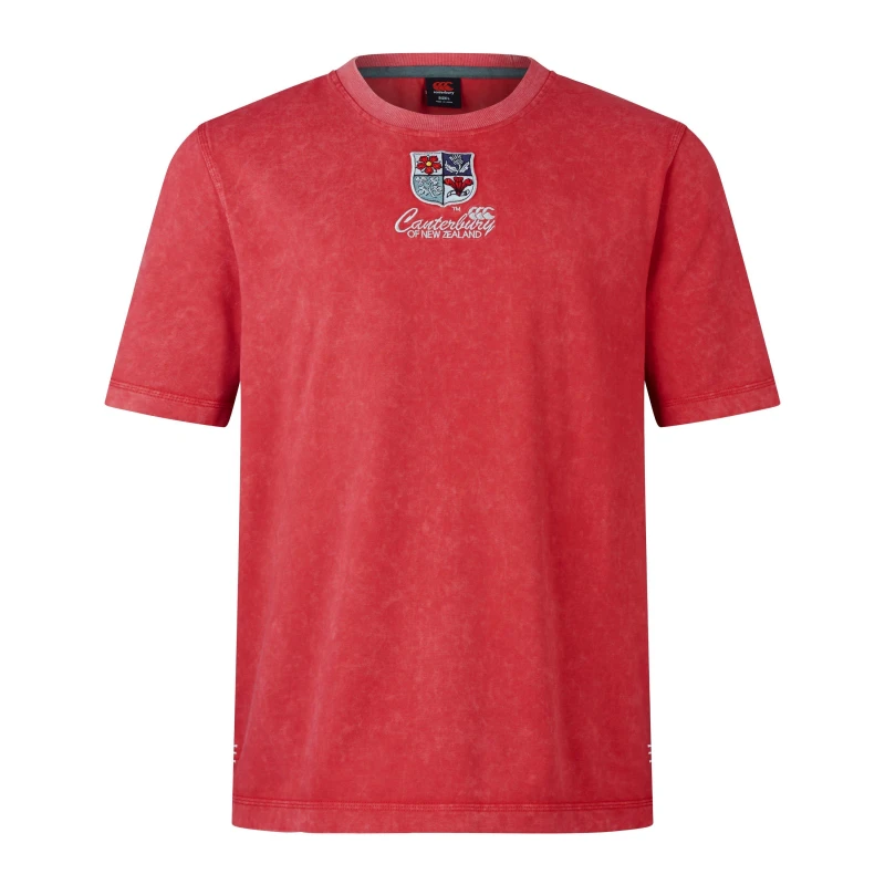 Image of Canterbury British & Irish Lions Heritage T-Shirt 2025 Mens Red Haut male XS
