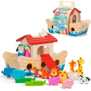 Image of 230932 Ds tobar wood noah ark playset