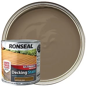 image of Ronseal Ultimate Protection Decking Stain - Medium Oak 2.5L