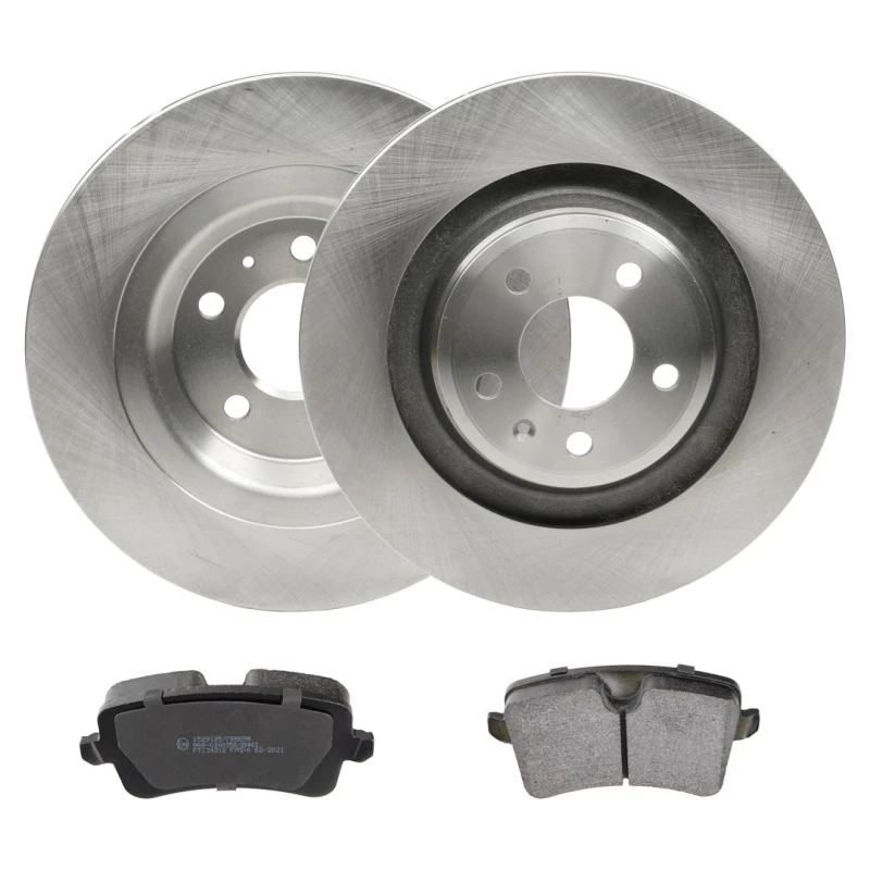 Image of RIDEX 3405B1899 Brake disc and pads set Rear Axle, Brake Disc Type: internally vented, excl. wear warning contact Brake Set,disc brakes (3405)