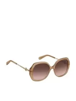 image of Marc Jacobs Large Round Metal Arm Sunglasses - Beige