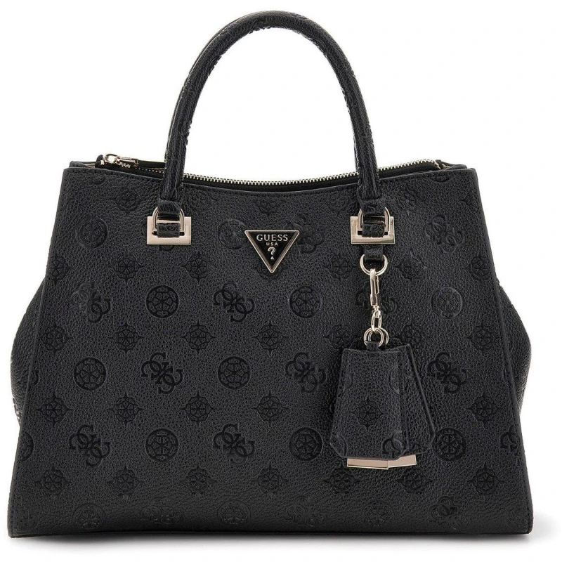 Image of Guess Cresida Satchel Black female One Size