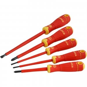 Image of Bahco 5 Piece Insulated Scewdriver Set
