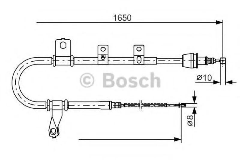 Image of Bosch 1 987 482 074 Brake Cable 1650mm Cable,parking brake (124)