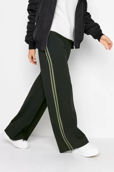 Image of Tall Side Stripe Scuba Wide Leg Trousers