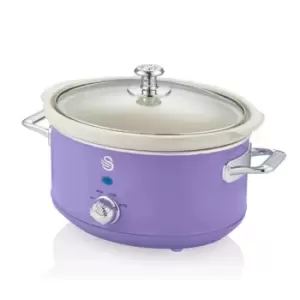 Image of Swan SF17021PURN 3.5L Slow Cooker Retro - Purple