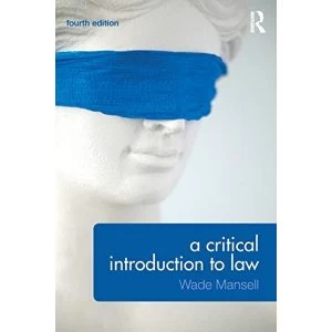 Image of A Critical Introduction to Law Paperback / softback 2016