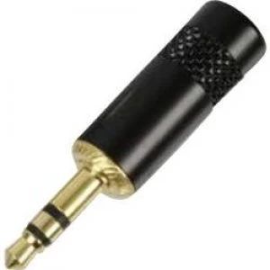 image of 3.5mm audio jack Plug straight Number of pins 3 Stereo Black Rean AV NYS 231 B