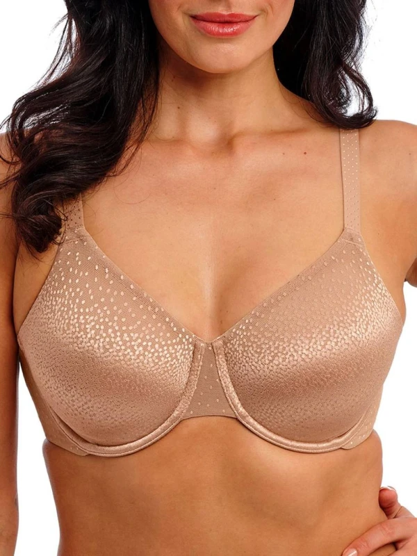 Image of Wacoal Womens Back Appeal Underwire Bra in Beige Size: 36C Beige Female 36C