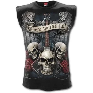Image of Unspoken Sleeveles Sleeveles Mens X-Large T-Shirt - Black